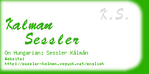 kalman sessler business card