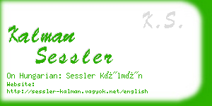 kalman sessler business card